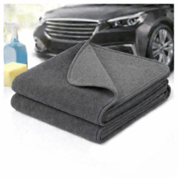 Laveta auto, din microfibra, material moale care nu lasa urme, 2 fete, super absorbanta, uscare rapida, 40x60 cm, gri