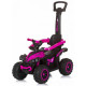ATV pentru copii, maner de impins pentru parinti detasabil, Pentru interior si exterior, roz