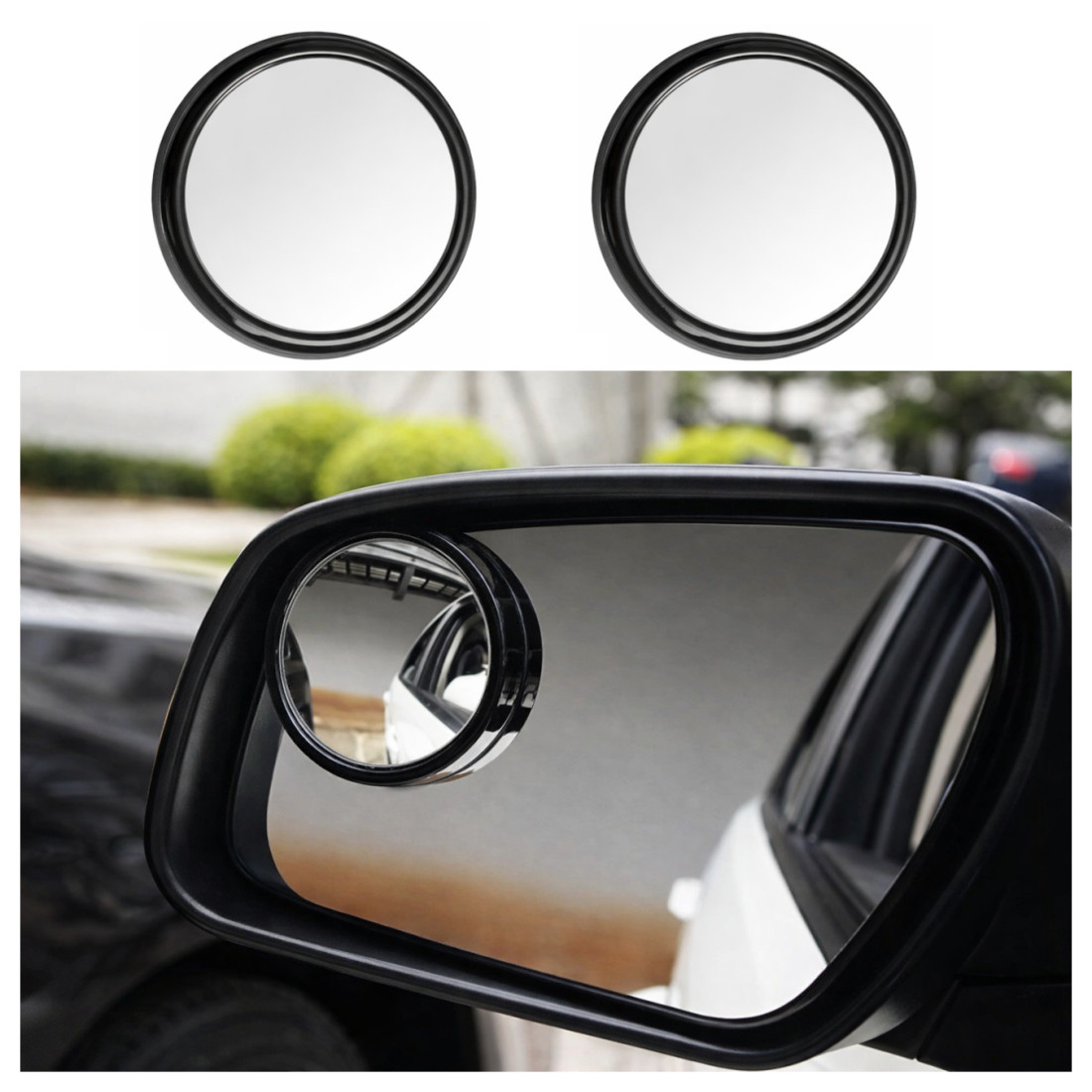 Set 2 oglinzi profesionale pentru unghi mort, negre, model autoadeziv, usor de instalat, compatibile cu toate tipurile de masini Set 2 oglinzi profesionale pentru unghi mort, negre, model autoadeziv, usor de instalat, compatibile cu toate tipurile de masini