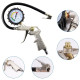 Pistol de umflat cu manometru, 0-12 bar, 0-220 PSI, furtun de 35 cm Pistol de umflat cu manometru, 0-12 bar, 0-220 PSI, furtun de 35 cm