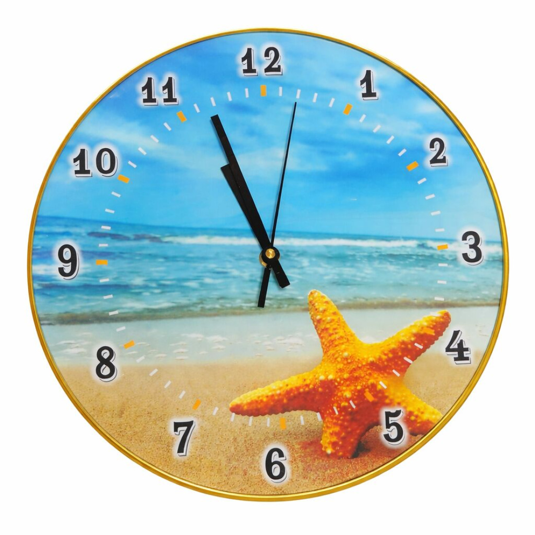 Ceas rotund imprimeu plaja 30cm