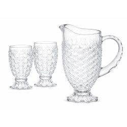 Set carafa 1L 23x13cm si 6 pahare 200 ml 12x7cm Set carafa 1L 23x13cm si 6 pahare 200 ml 12x7cm