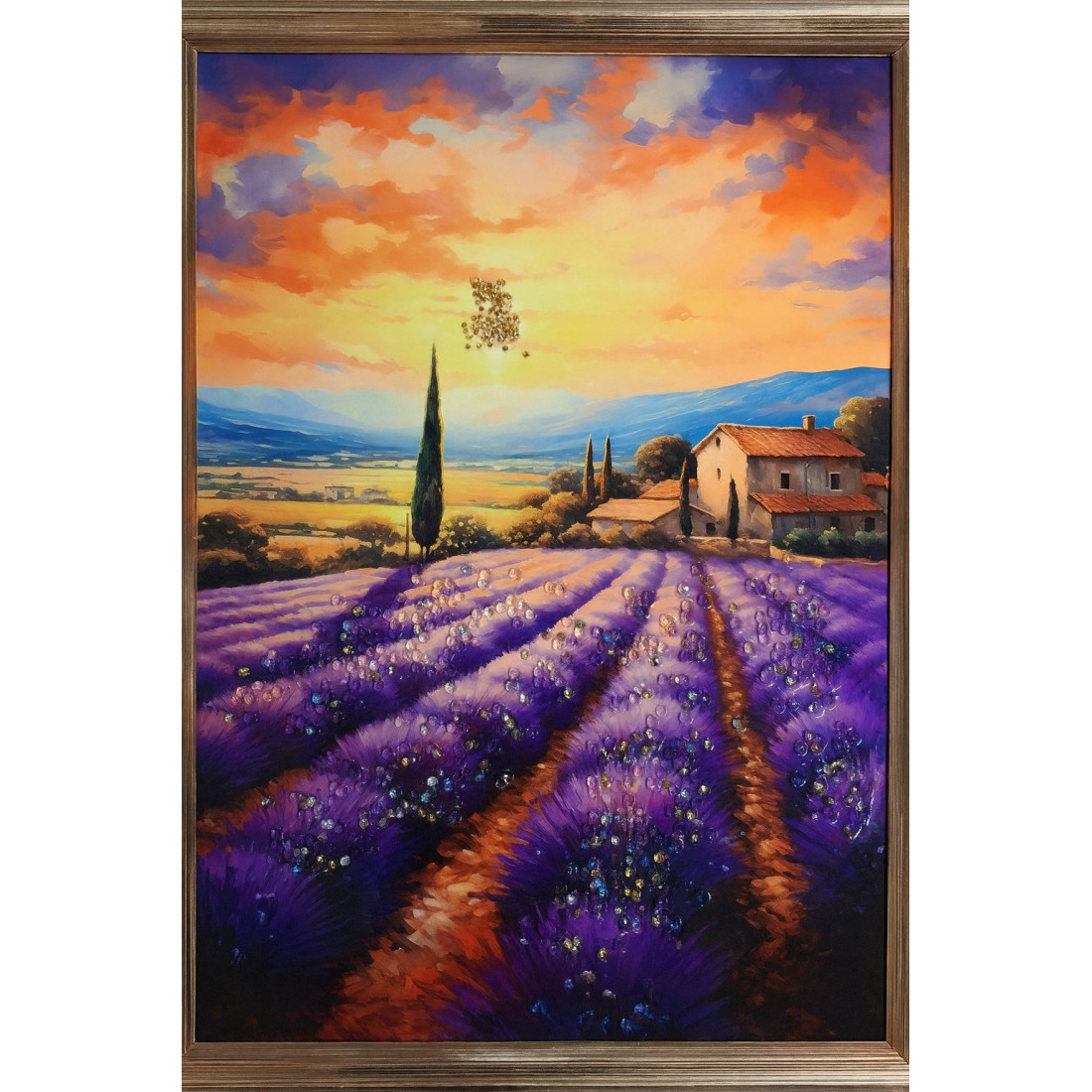 Tablou „Câmp de Lavandă la Apus” 30*40CM