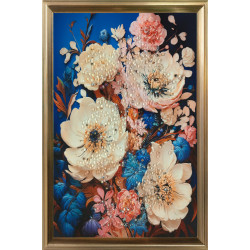 TABLOU DECORATIV CU ELEMENTE FLORARE 20*40CM