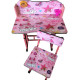 Set Birou cu Scaun pentru Copii, RAC, Birou 70x44 cm, Scaun 32x28 cm, Culoare Roz, Model Printese