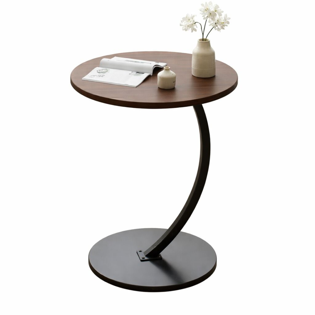 Masuta cafea, forma de C, compacta, multifunctionala, 40x40x60cm, RAC-A61-003K