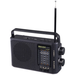 Radio portabil Meier 565BT, Baterie reincarcabila, FM/AM/SW, USB, MP3, Bluetooth, Lanterna