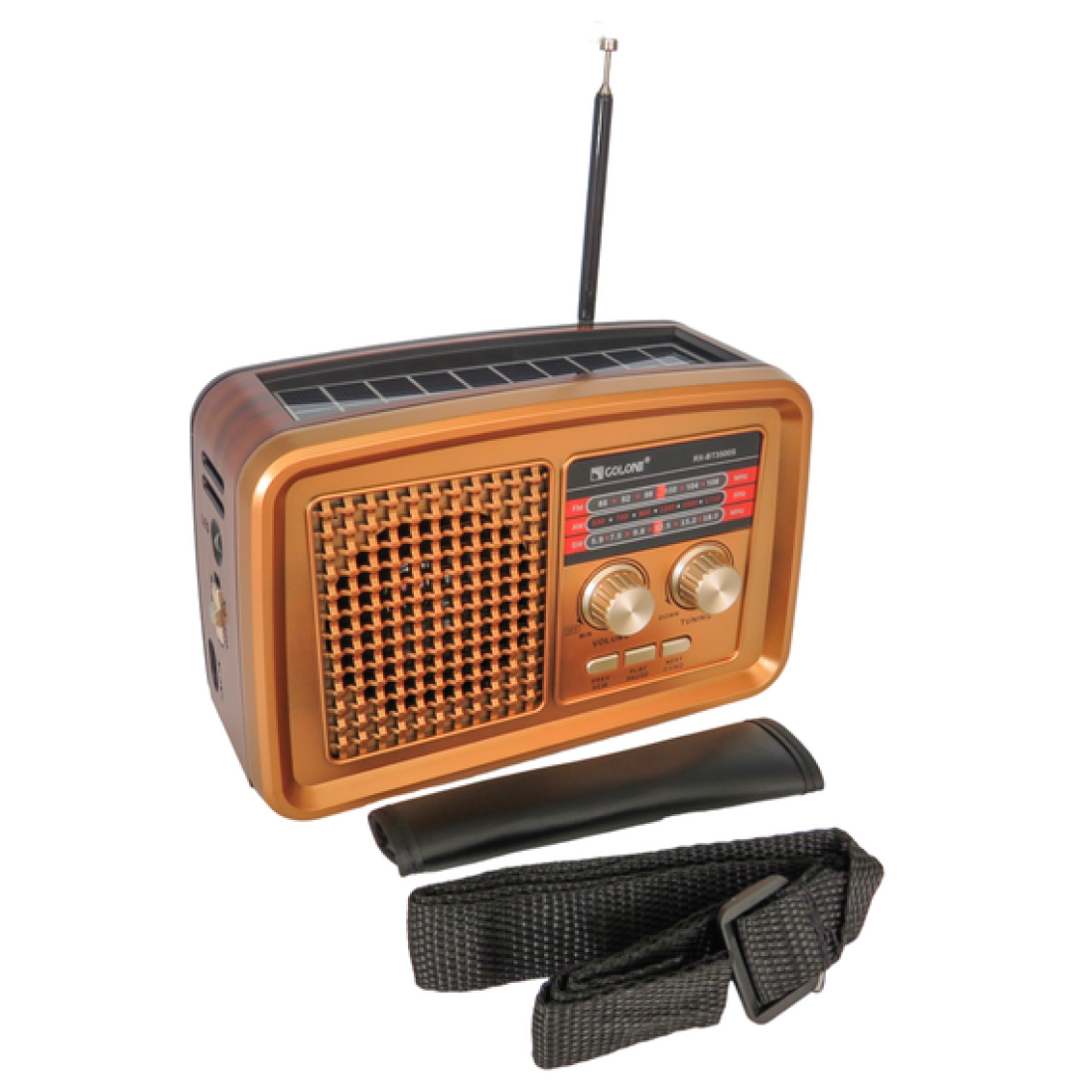 Radio portabil cu incarcaracare solara RAC-RX-BT3500, FM/AM/SW, USB, TF MP3, Bluetooth, Lanterna