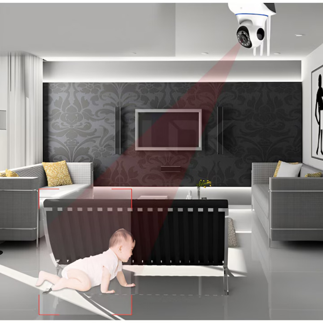 Camera de securitate pentru interior, HD, Wi-Fi Camera de securitate pentru interior, HD, Wi-Fi