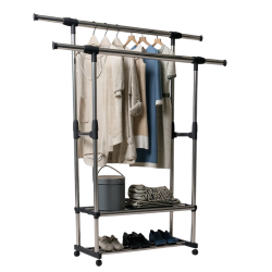 Suport haine si pantofi cu doua bare