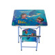 Set Masa pliabila cu Scaun pentru Copii, RAC, Masa 60x40 cm, Scaun 28x28 cm, Culoare Albastru, Model Aqua Magic
