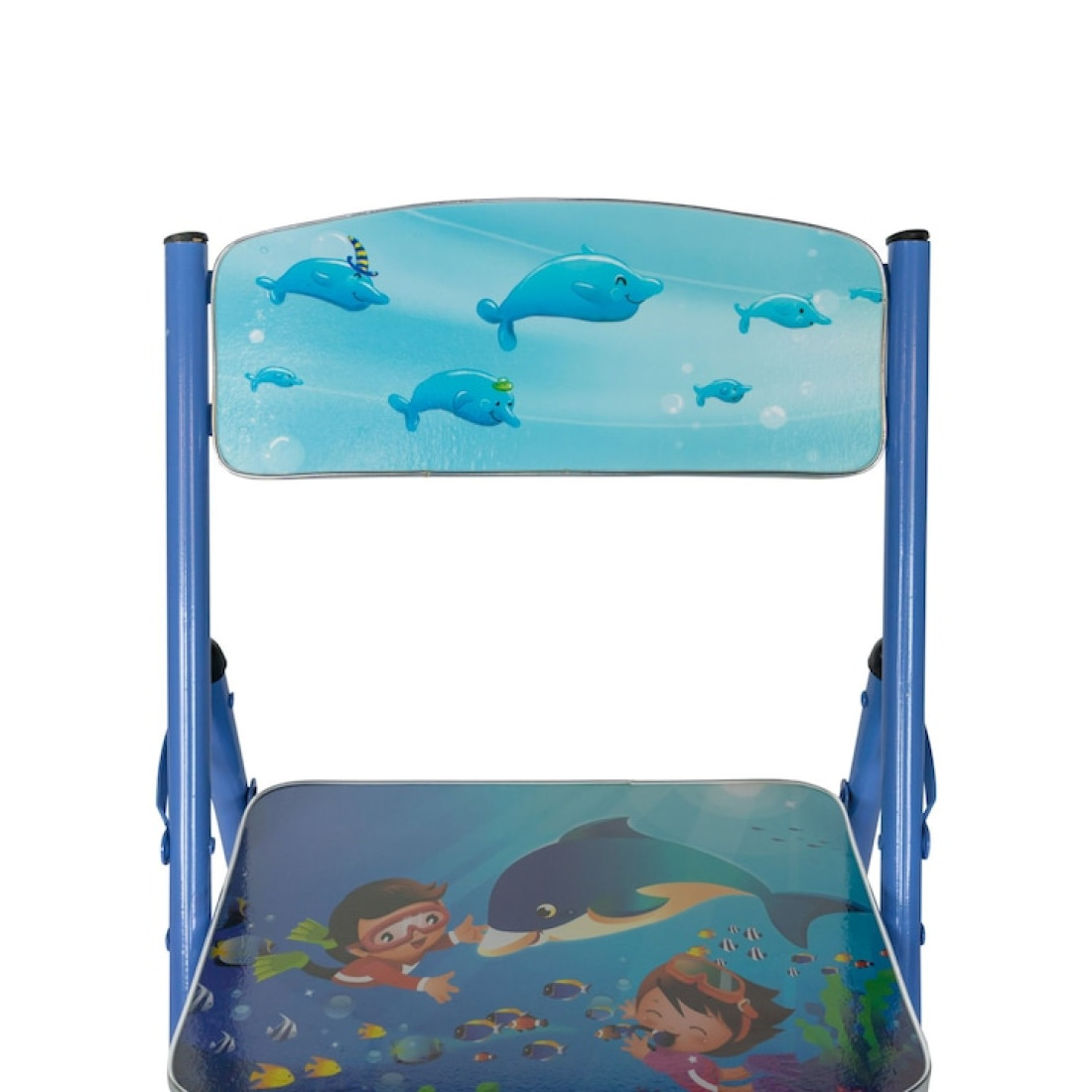 Set Masa pliabila cu Scaun pentru Copii, RAC, Masa 60x40 cm, Scaun 28x28 cm, Culoare Albastru, Model Aqua Magic