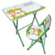 Set Masa pliabila cu Scaun pentru Copii, RAC, Masa 60x40 cm, Scaun 28x28 cm, Culoare Verde