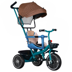 Tricicleta cu maner copii RDB-KBQ-190, 3-in-1, Scaun rotativ 360°, Albastra Tricicleta cu maner copii RDB-KBQ-190, 3-in-1, Scaun rotativ 360°, Albastra