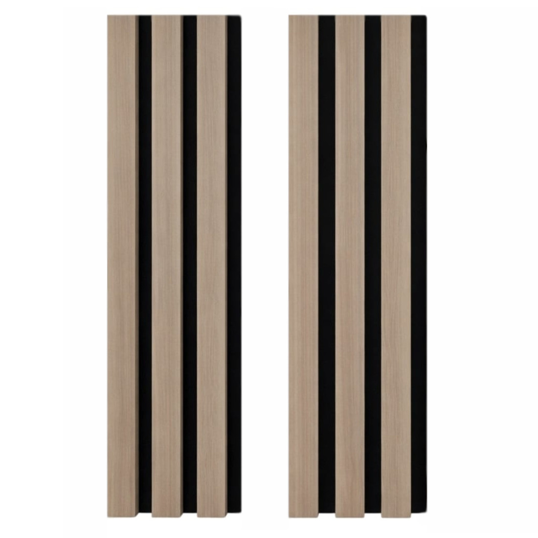 Set 2 Panouri Riflaj Acustic Decorativ, MDF, 260 x 12 cm, Design Modern, RAC-3232382