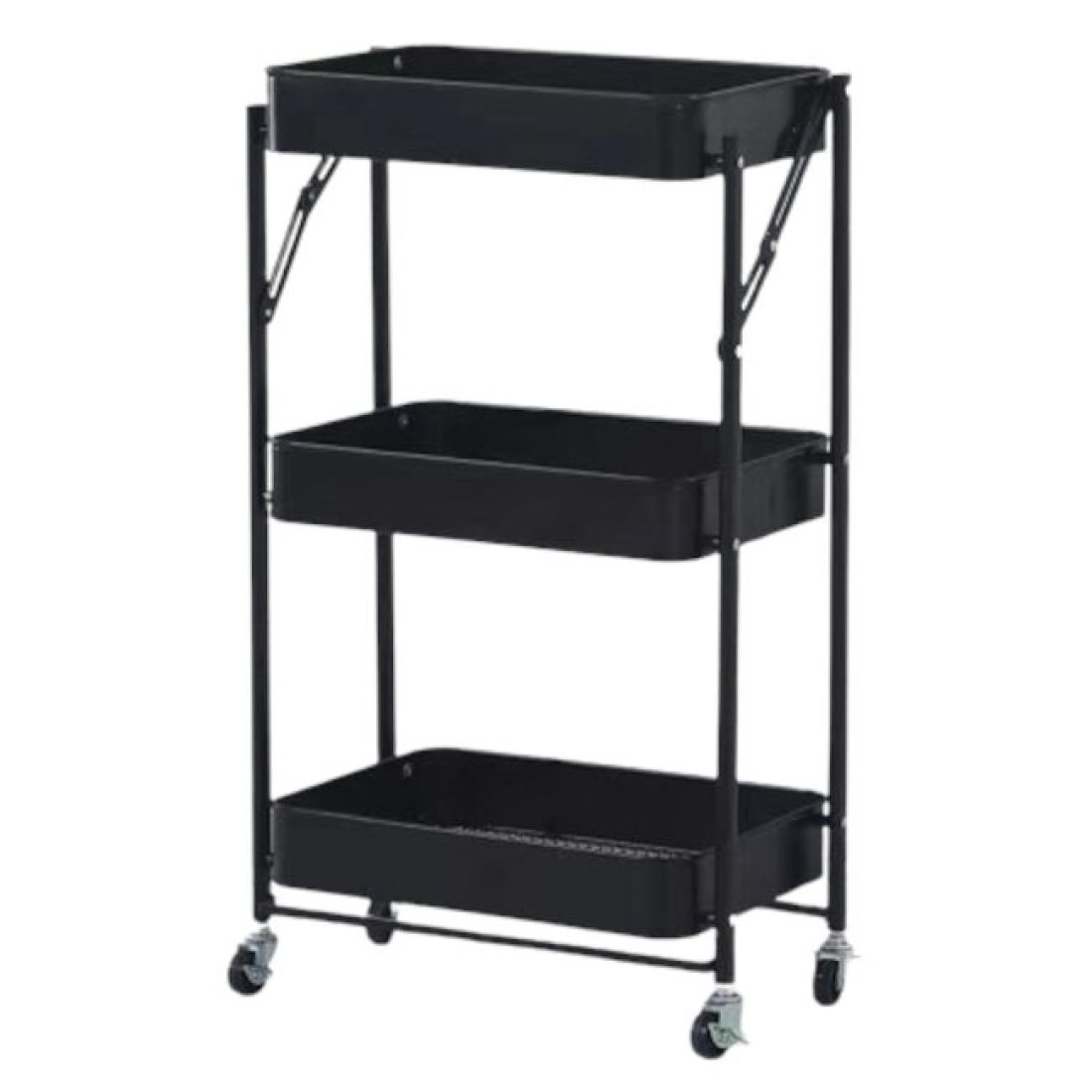 Etajera cu 3 cosuri RDB23604, Negru