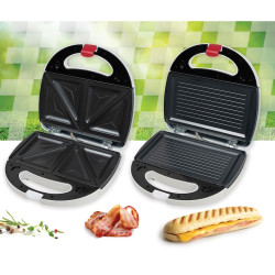 Sandwich maker Heinner Jadde 750 SM-2K750WH, 750W, plite detasabile, invelis antiaderent, capacitate: 2 sandwich-uri, Alb 