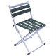 Scaun pliant cu spatar, 29x28x62 cm, Aluminiu, Army Green