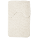 Set 2 covorase baie, alb, model valuri, 80x50cm, 40x50cm