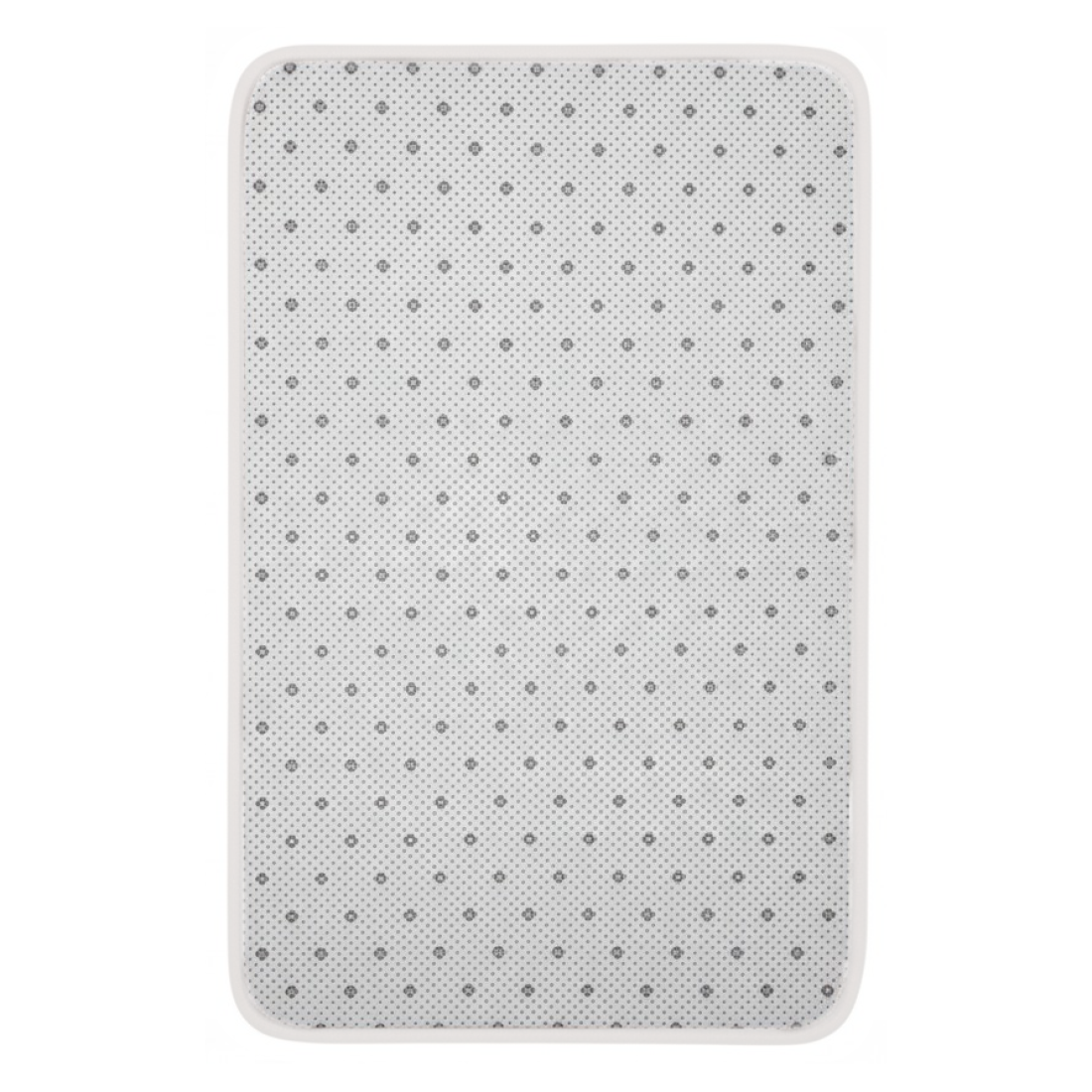 Set 2 covorase baie, alb, model valuri, 80x50cm, 40x50cm