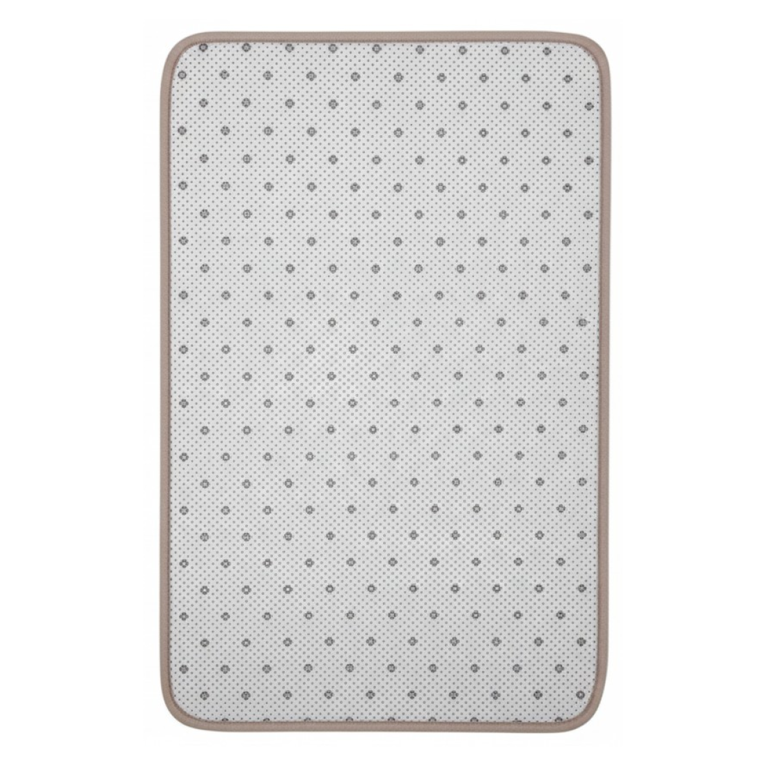 Set 2 covorase baie, crem, model valuri, 80x50cm, 40x50cm