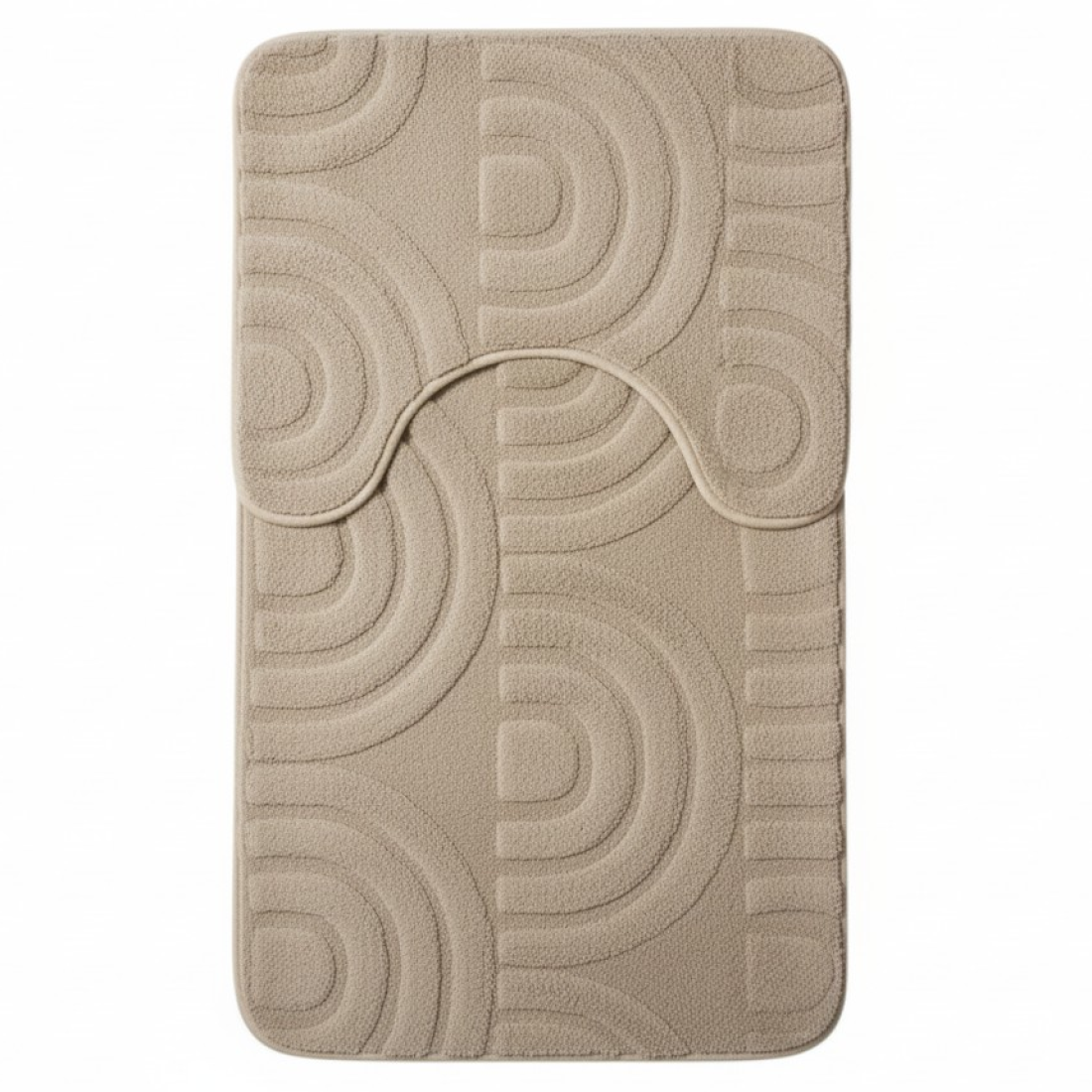 Set 2 covorase baie, crem, model curcubeu, 80x50cm, 40x50cm