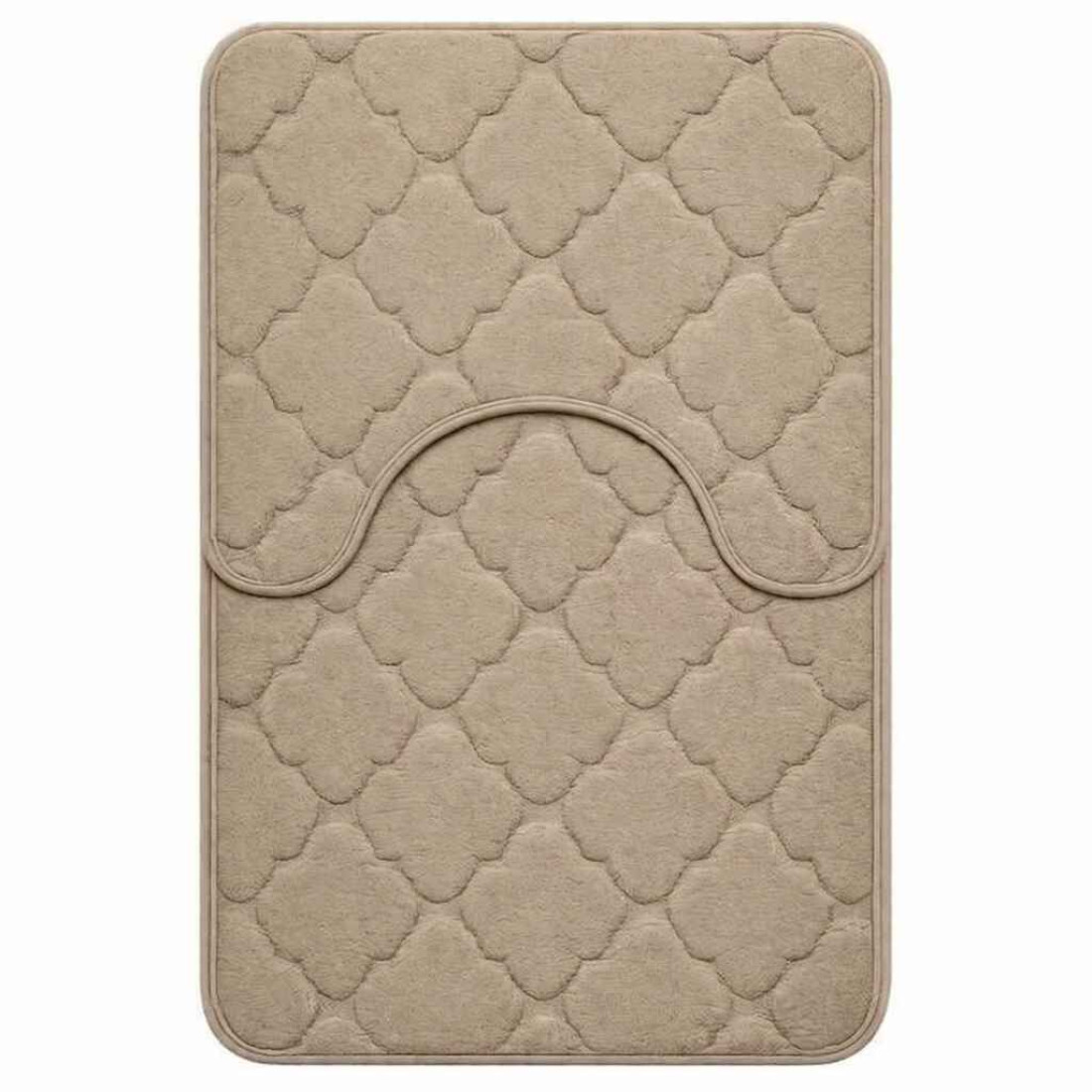 Set 2 covorase baie, bej, model romb, 80x50cm, 40x50cm