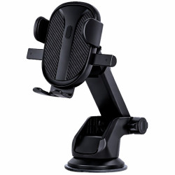 Suport Auto Telefon Universal – Montare Parbriz/Bord, Rotire 360, Negru