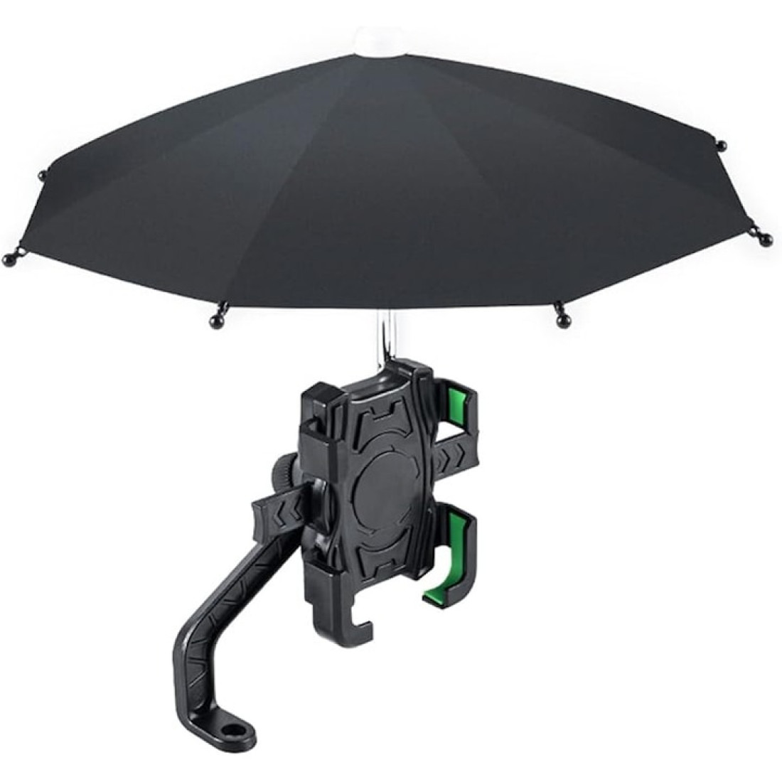 Suport telefon cu umbrela, adaptor bicicleta, negru