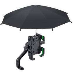 Suport telefon cu umbrela, adaptor bicicleta, negru