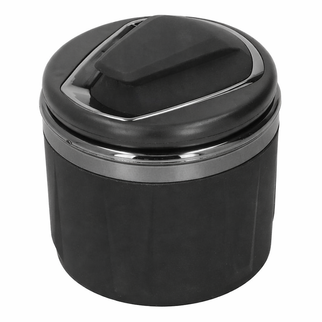 Scrumiera auto eleganta, interior ceramic, Dark Silver, iluminare LED, usor de curatat, 7x7 cm Scrumiera auto eleganta, interior ceramic, Dark Silver, iluminare LED, usor de curatat, 7x7 cm