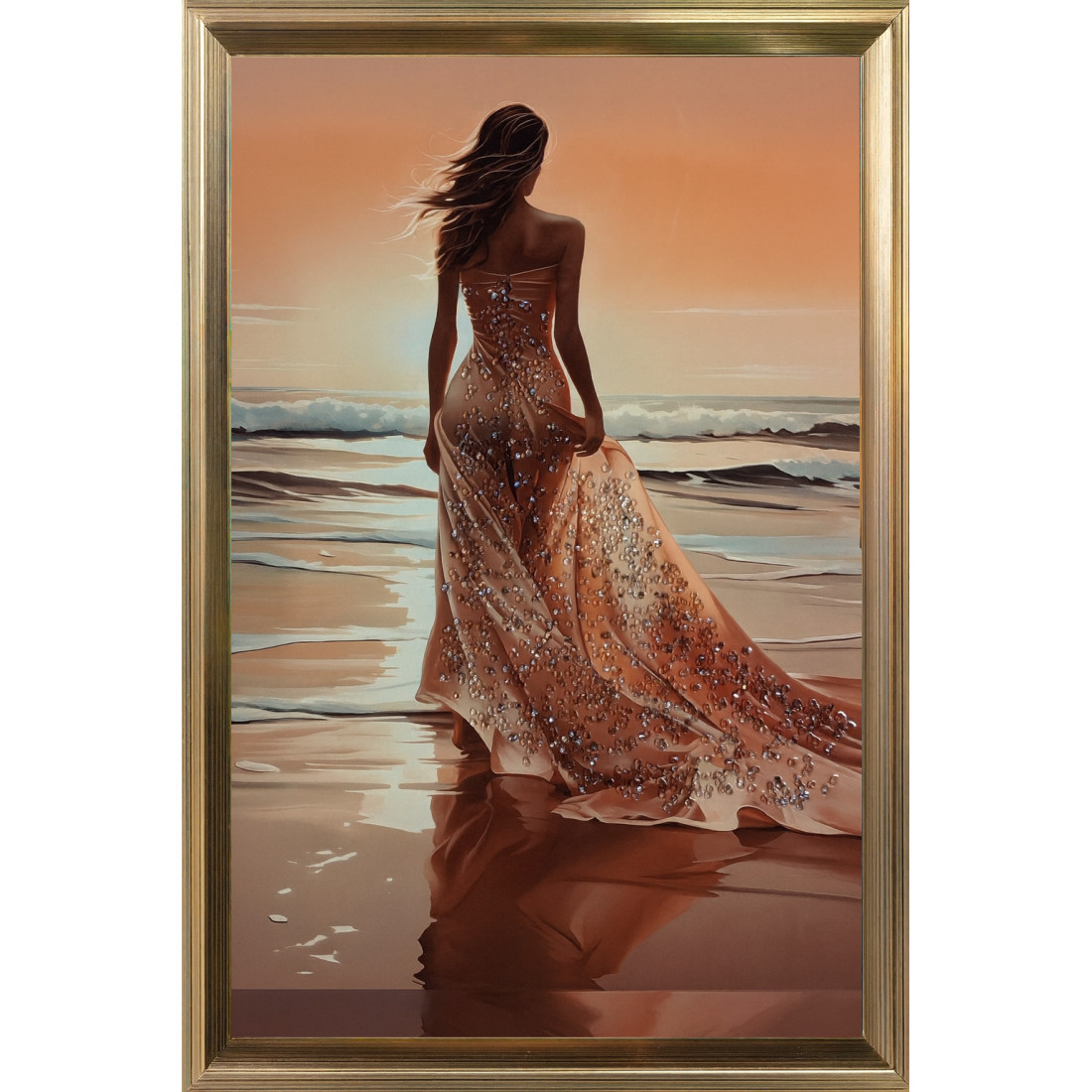 Tablou Plaja liniștită la apus 30 x 40 CM