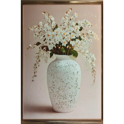 TABLOU DECORATIV FLORI ALBE 40x60CM