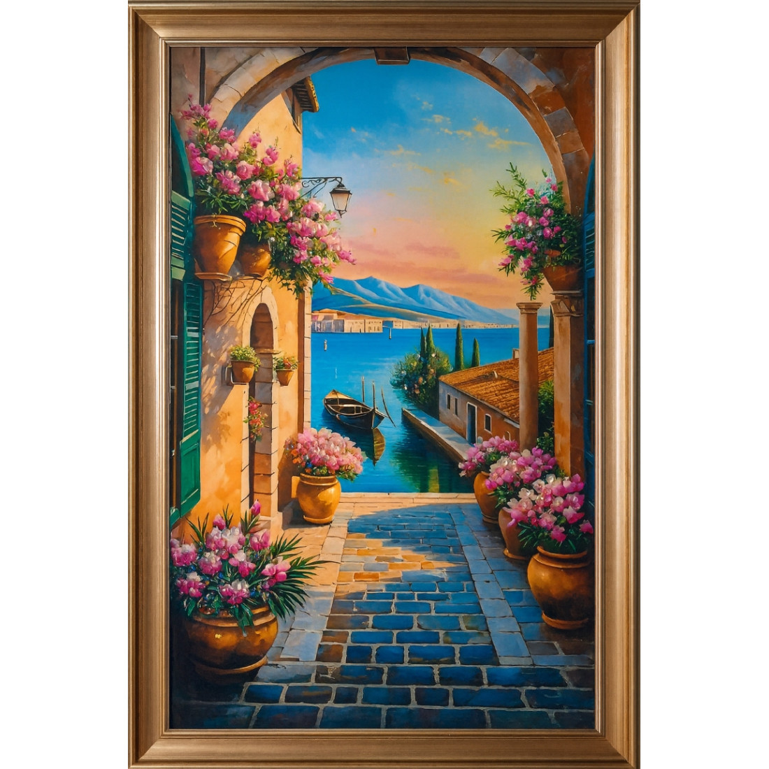 Tablou peisaj mediteranean pitoresc 60x80 CM