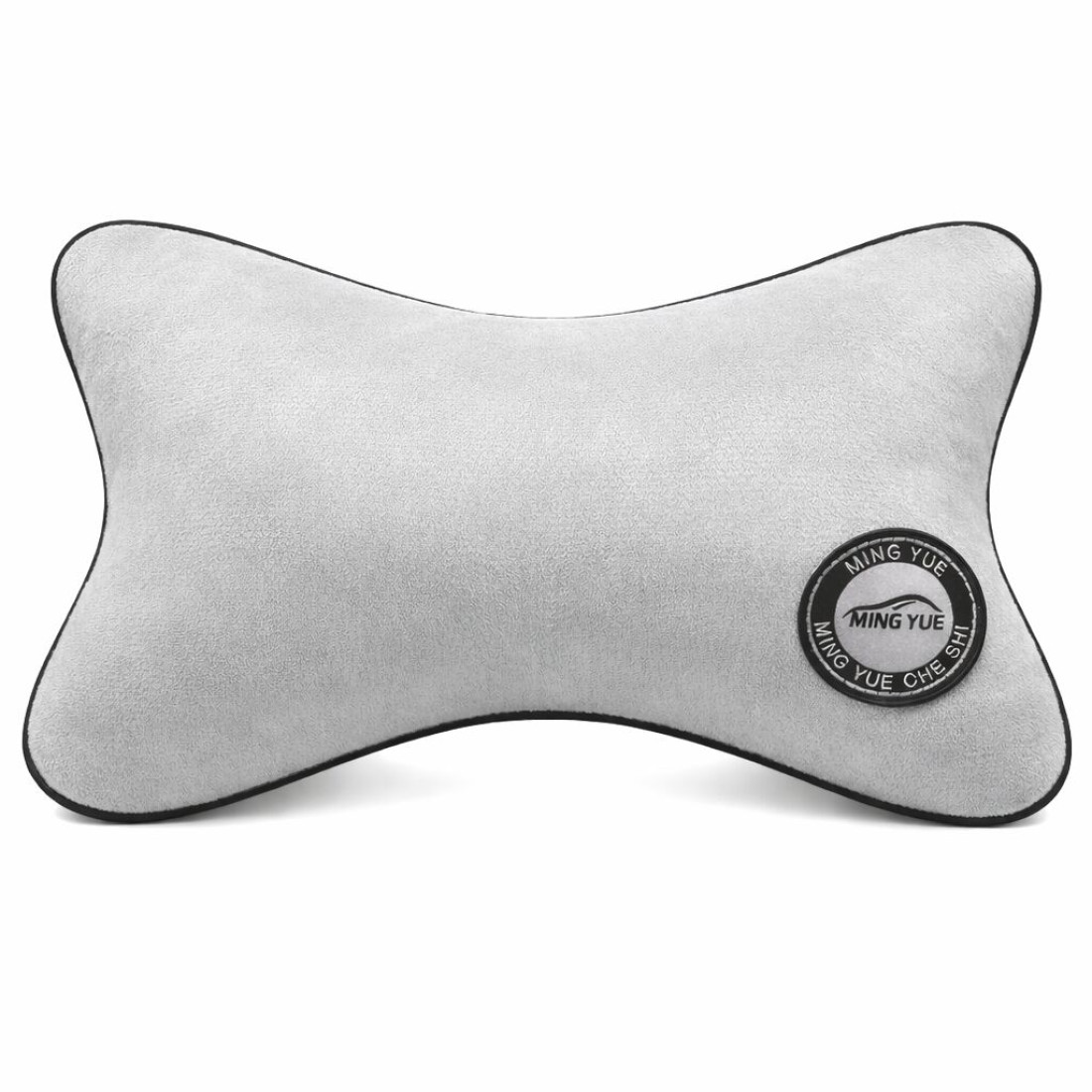 Set 2 perne auto cu prindere la tetiera, Cu fermoar, Material Moale, Usor de instalat si curatat, 27 cm x 16 cm, Gri