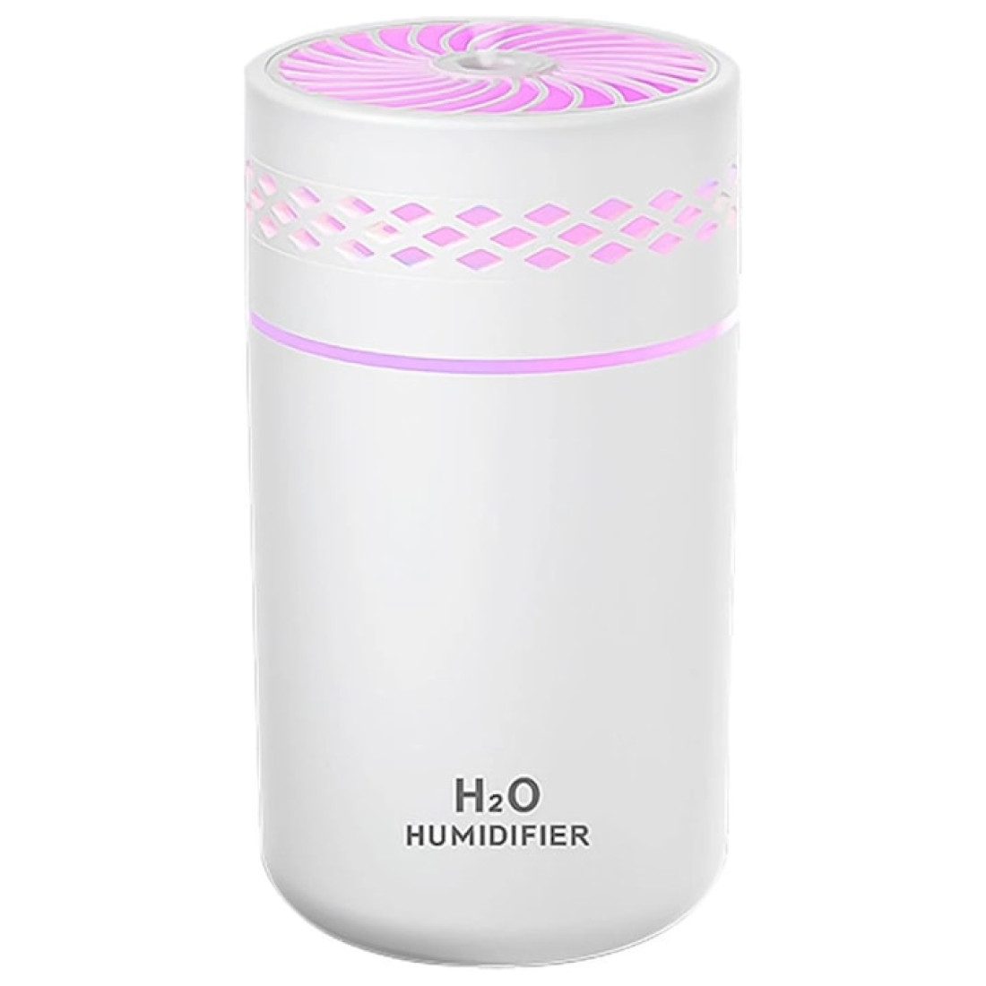 Umidificator portabil alb, 260mL, cu alimentare USB, lumini LED colorate