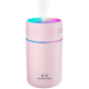Umidificator portabil roz, 260mL, cu alimentare USB, lumini LED colorate