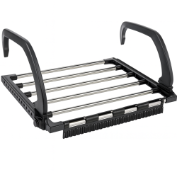 Uscator de rufe cu suport de prindere pe calorifer, negru, 32X50 cm