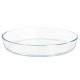 Vas termorezistent, sticla termica, oval, transparent, 39x27x6cm