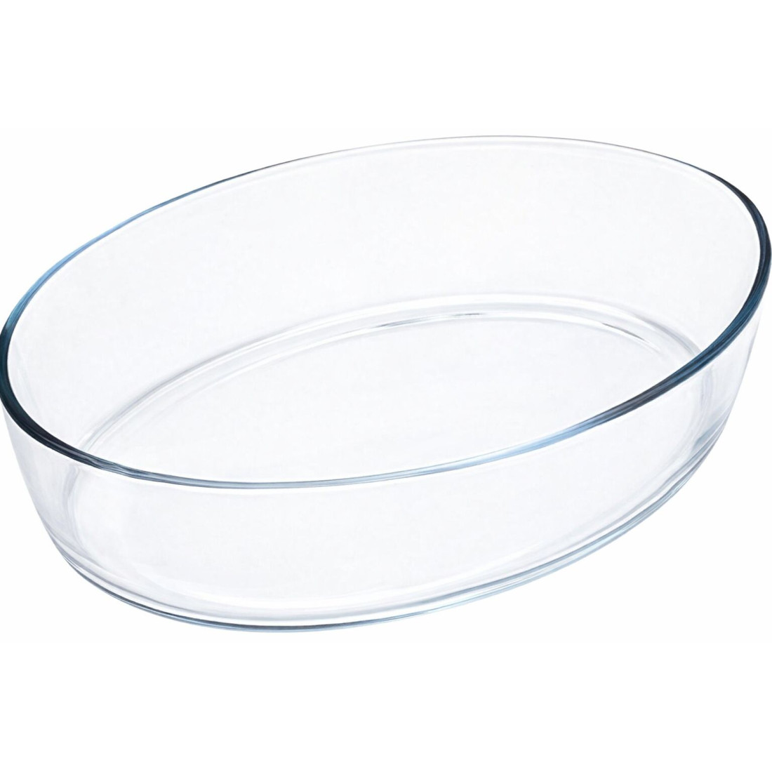 Vas termorezistent, sticla termica, oval, transparent, 39x27x6cm
