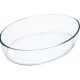 Vas termorezistent, sticla termica, oval, transparent, 39x27x6cm