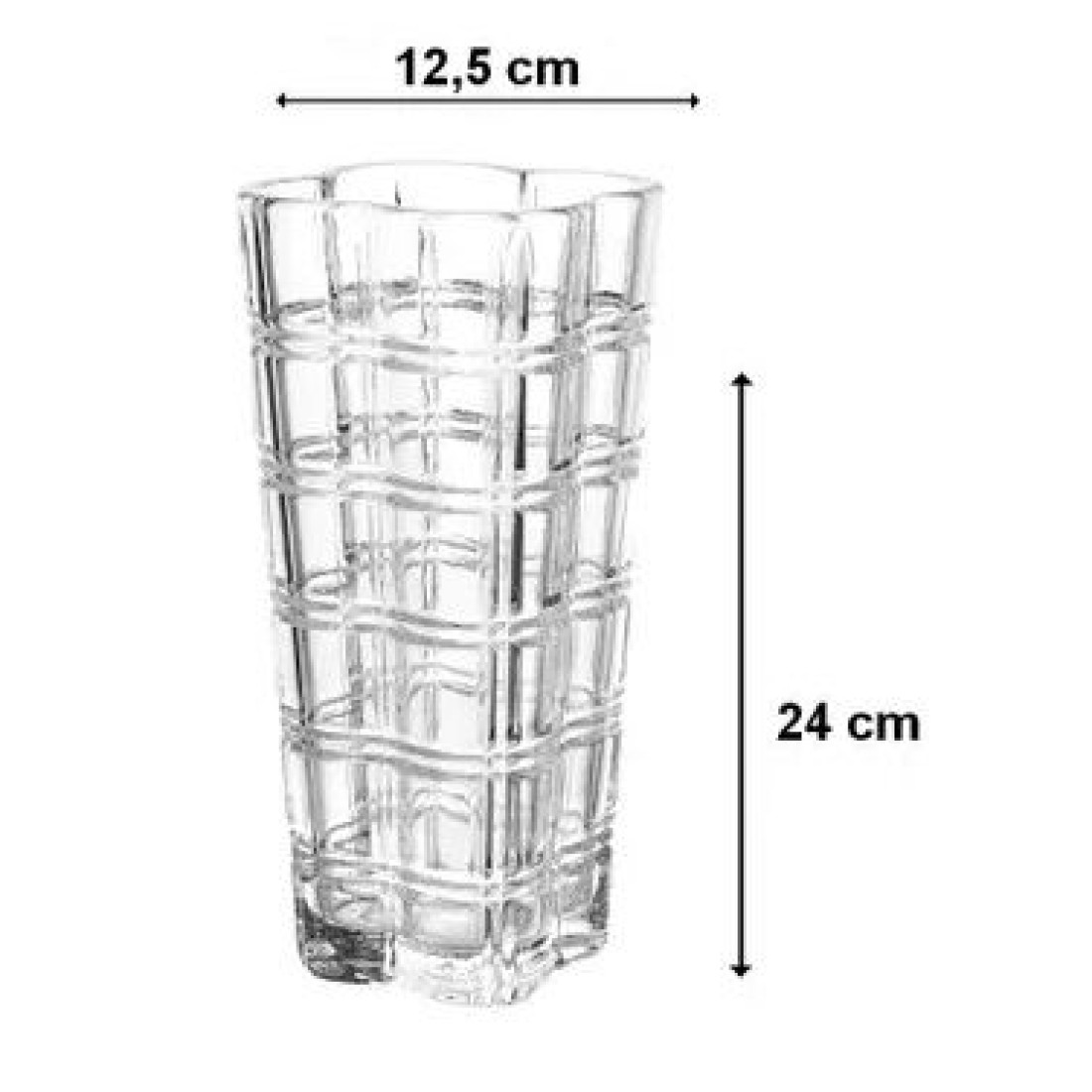 Vaza decorativa, stil modern elegant, pentru flori, 24cm x 12cm