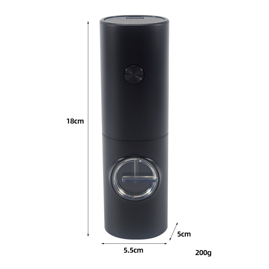 Rasnita electrica, pentru sare, piper si alte condimente, grosime reglabila, functionare pe baterii, zgomot redus