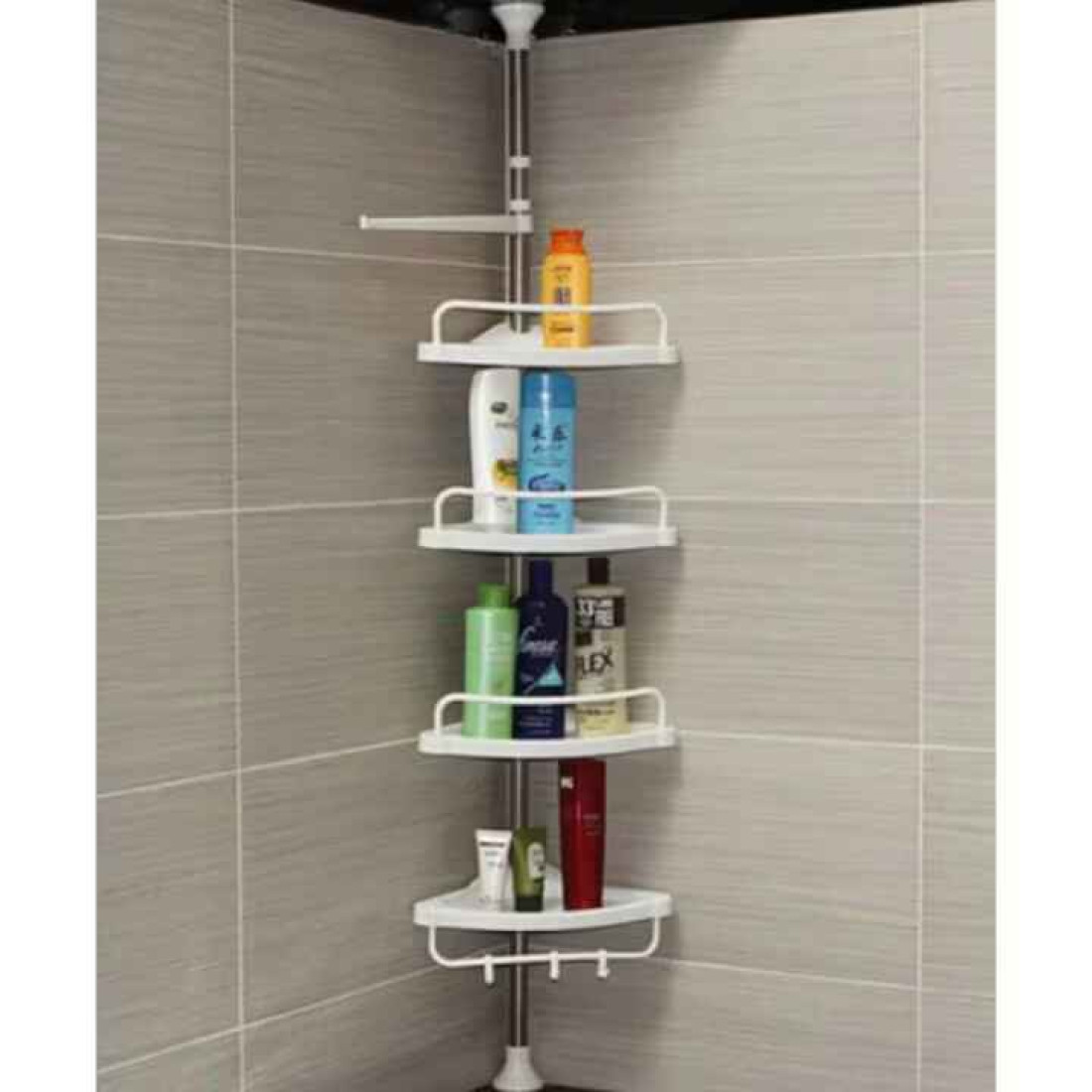 Etajera colt cu 4 rafturi, inaltime reglabila pana la 320 cm