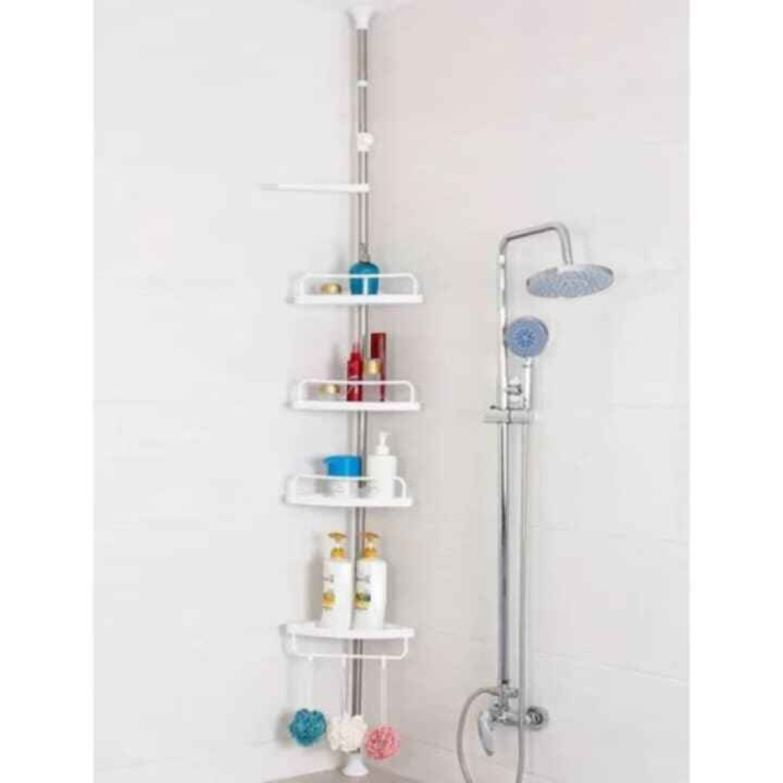 Etajera colt cu 4 rafturi, inaltime reglabila pana la 320 cm