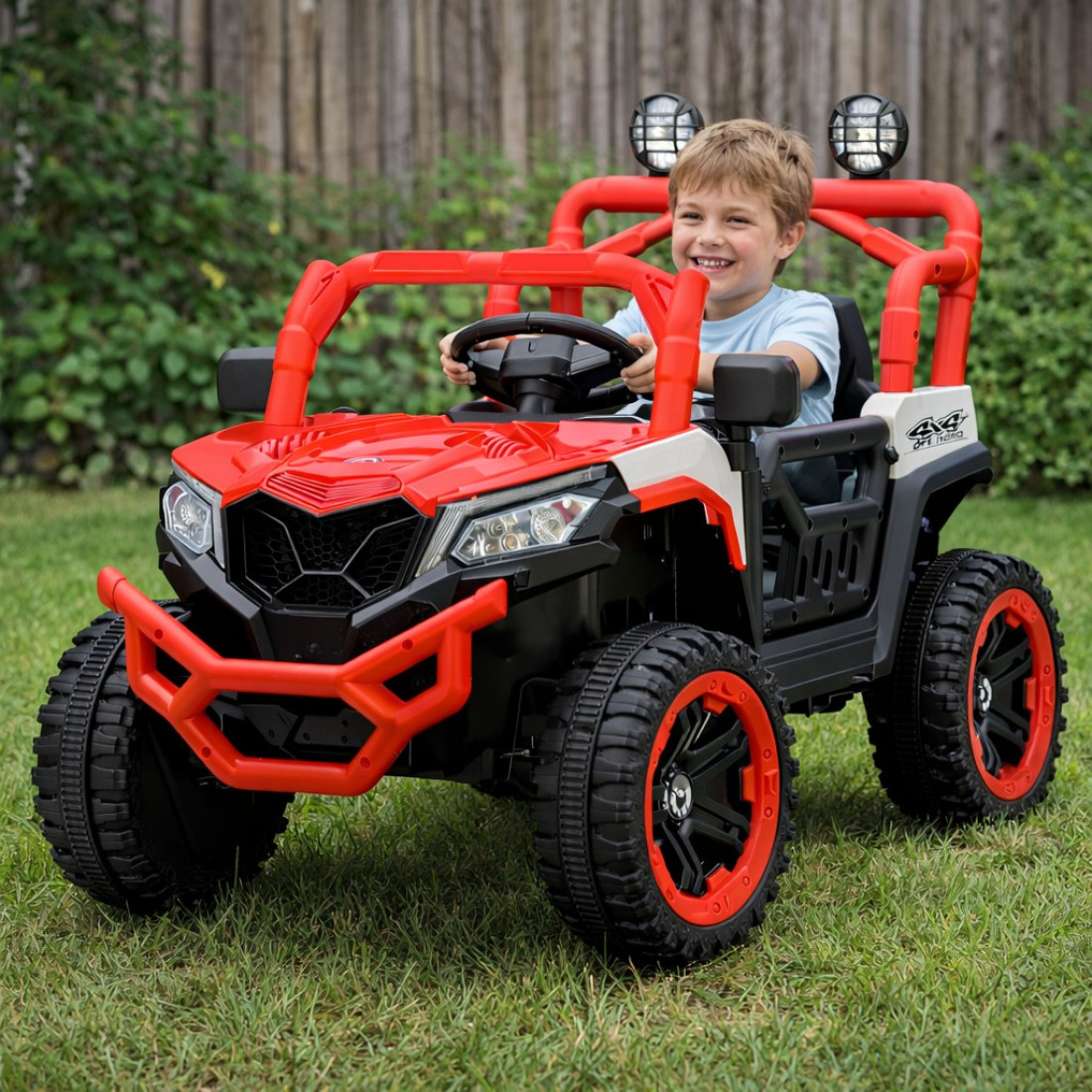 Masinuta electrica copii RDB-BLK-219, 3-8 ani, MP3 Player, 100x60x70cm, Rosie