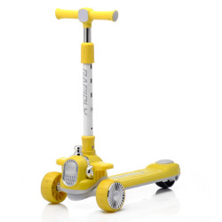 Trotineta copii 3 roti RDB-BLW-266, inaltime reglabila (pana la 80 cm), stabila si usor de utilizat, galben Trotineta copii 3 roti RDB-BLW-266, inaltime reglabila (pana la 80 cm), stabila si usor de utilizat, galben