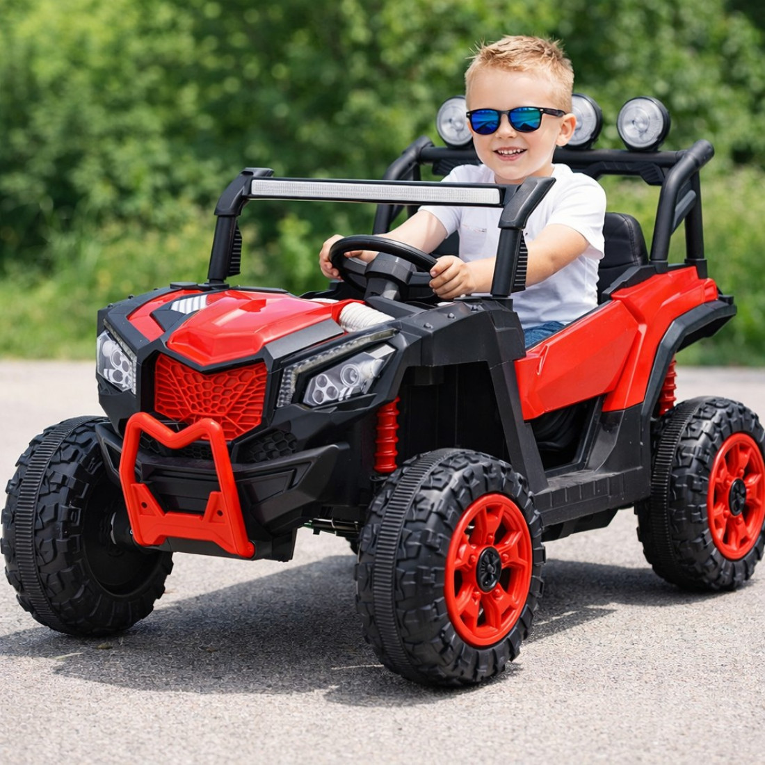 Masinuta electrica copii RDB-FT-906, 3-8 ani, MP3 Player, 120x80x70cm, Rosie