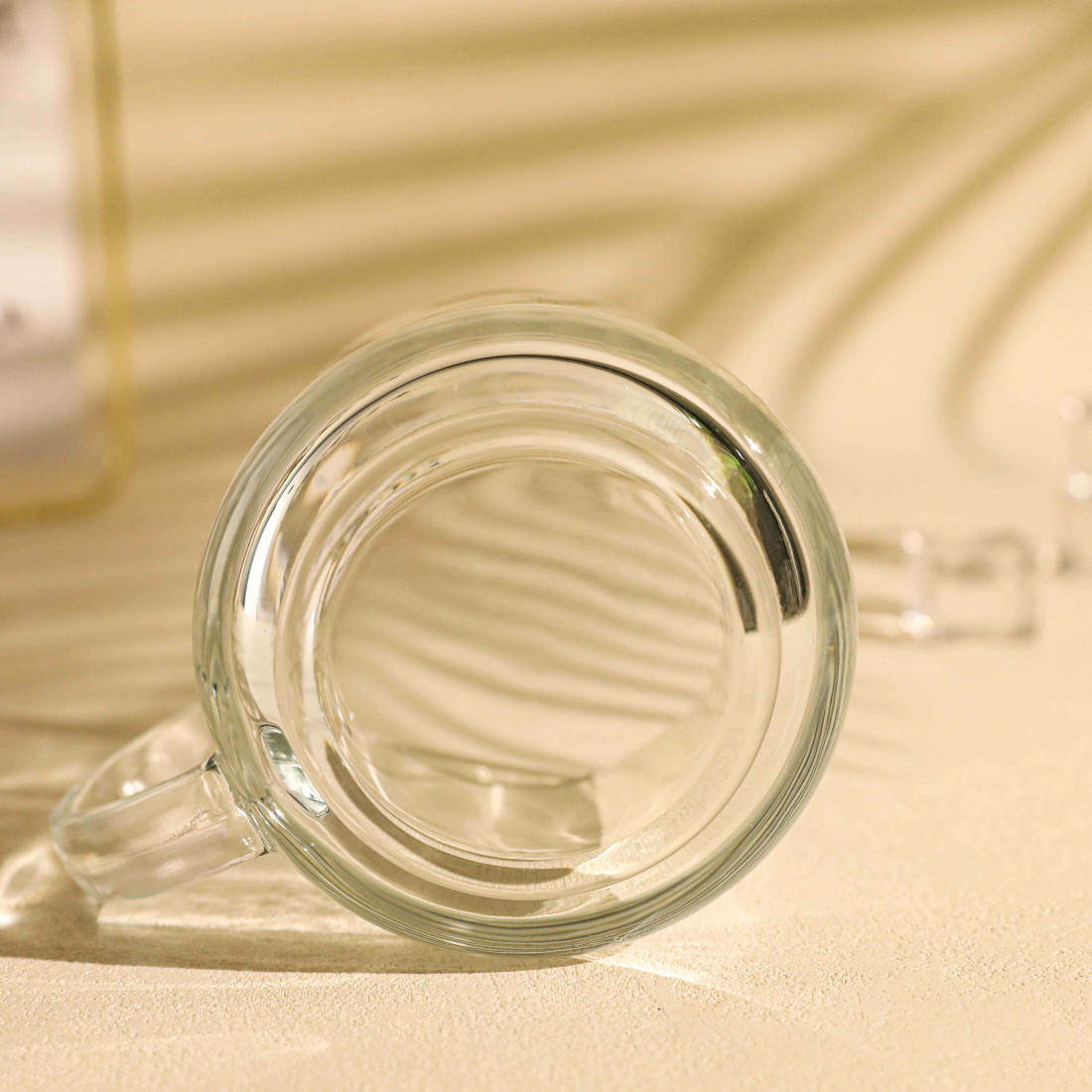 Set 2 cani transparente, 375 ml, 8.7 x 8.3 cm, design minimalist