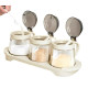 Set 3 recipiente din sticla pentru condimente, 3 x 400 ml, design elegant, capace etanse, organizare bucatarie, depozitare sigura